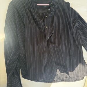 Favorite Daughter black white pin stripe oversize ex boyfriend size large